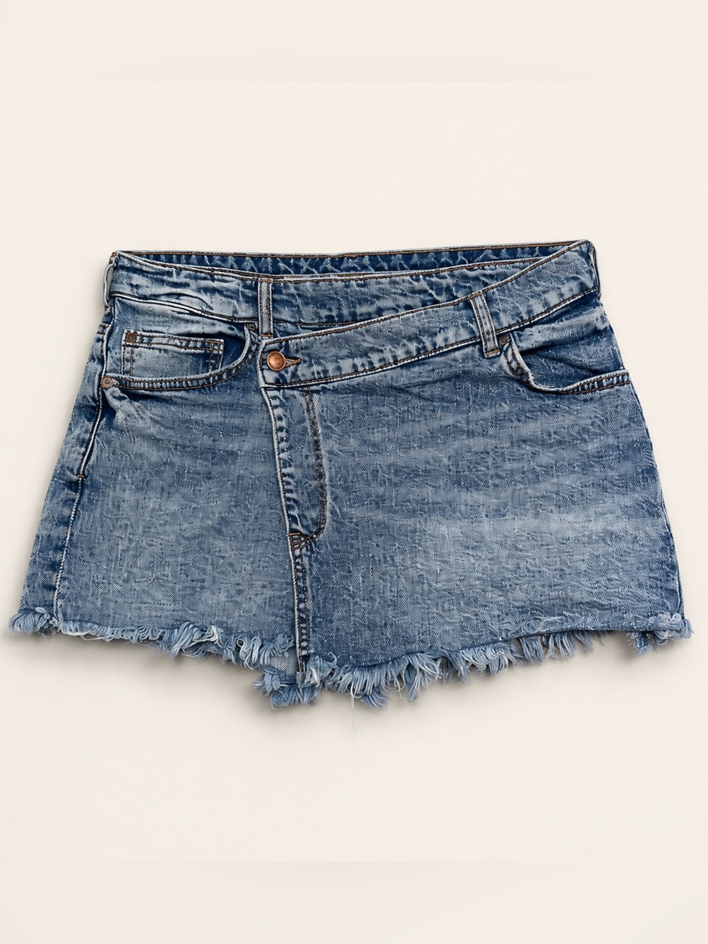 Pilcro Denim Frayed Hem Women's Skort